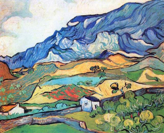 Les Alpilles, a mountain landscape near Saint-Remy by Van Gogh